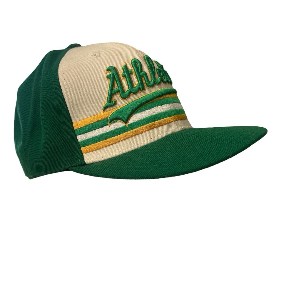 90s A'S OAKLAND ATHLETICS FITTED COOPERSTOWN PRO MODEL AMERICAN NEEDLE HAT‎